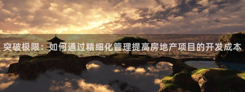澳门和记 官网：突破极限：如何通过精细化管理提高房地产项目的