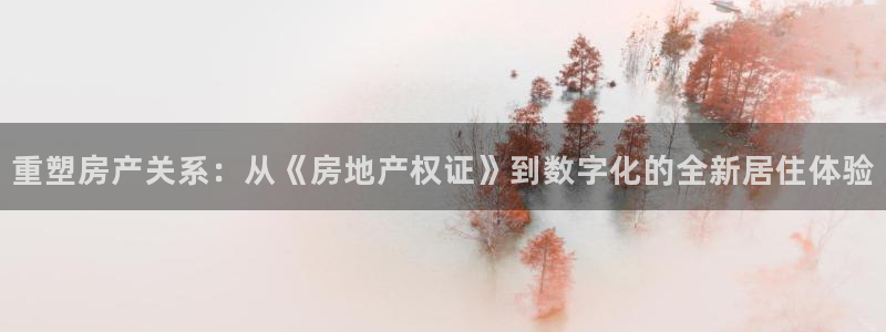 和记怡情赌博官网：重塑房产关系：从《房地产权证》到数字化的全